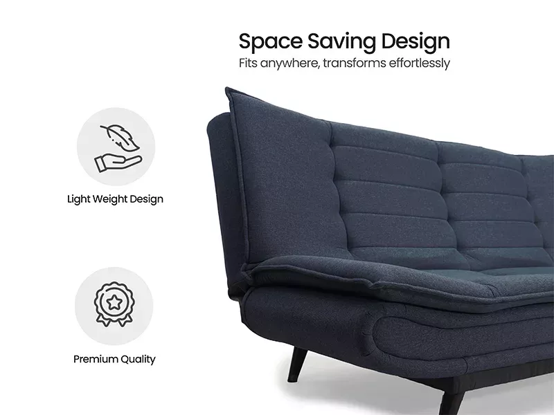 Oasis Sofa Cum Bed in Navy Blue